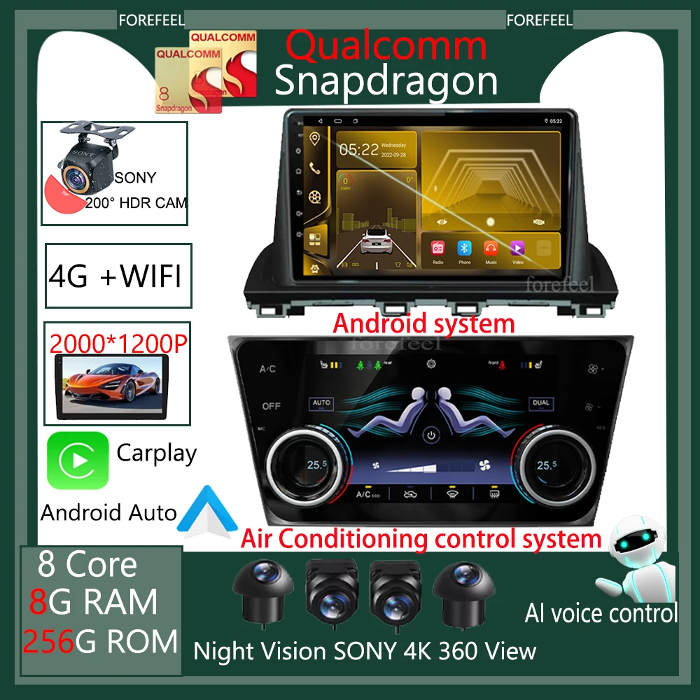 

Qualcomm QLED BT Android 12 For Mazda CX-4 CX4 CX 4 2016 2017 2018 Auto Radio Serero Car Navigaion GPS Multimedia Video Player