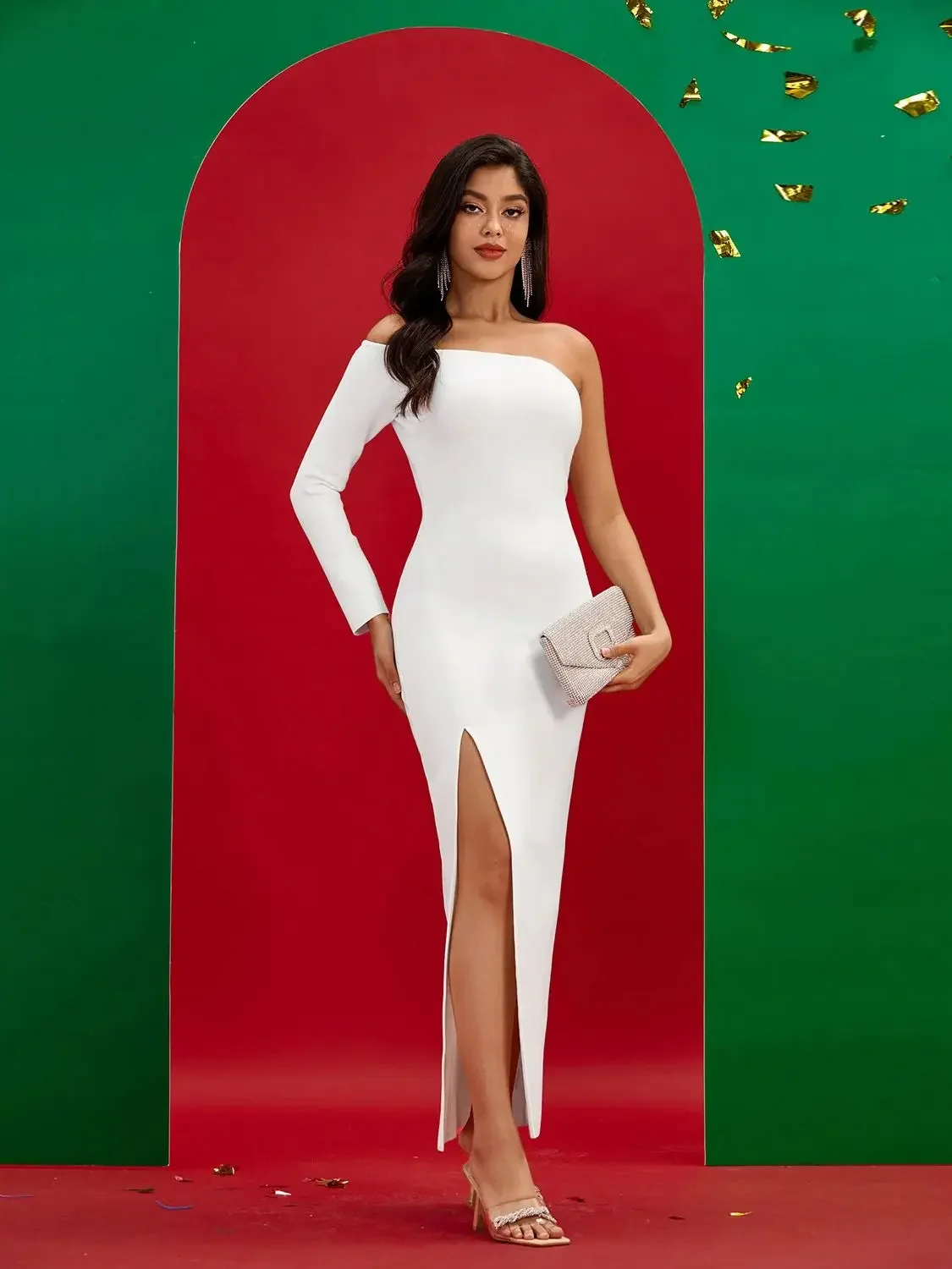 Women Sexy Strapless Backless Flower Patchwork Maxi Long Bandage Dress 2025 Elegant Evening Club Luxury Birthday Party Dresses