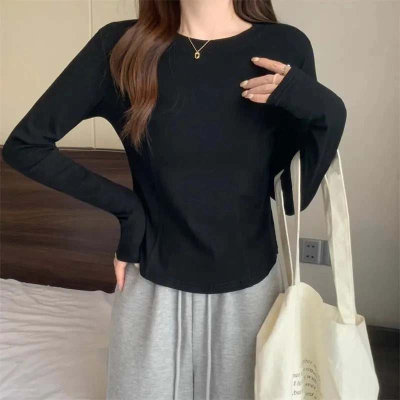 

2023 Fashion Irregular Knit Patchwork Top Sexy Cut Rib Solid Skinny Women Tshirts Summer Casual Activity Crop Tops 90s Aesthetic