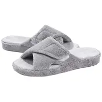 Crestar Home Slippers Arch Support For Women Adjustable Terry Cloth Fuzzy Indoor Slippers New Fashion Open Toe Soft Home Slides 1