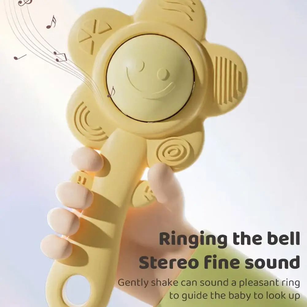 3-in-1Baby Teething Rattle with Chewable Gripper&Shaker Sensory Toy to Boost Vision/Hearing Unisex Gift for Birthdays/Holidays - 4