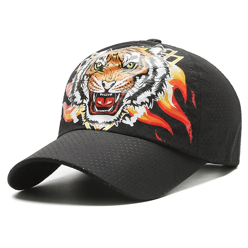 

Scream Tiger Roar Golf Caps Unisex Lightweight Visors Cap Animal Pattern Sun Hats Breathable Cotton Snapback Hat Hip Hop Gorras