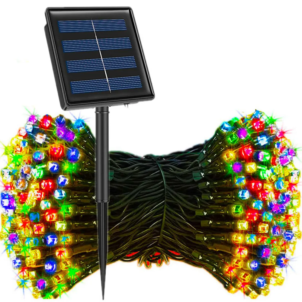 Solar-Powered LED Fairy Light Garland for Outdoor Decor – 8-Mode Garden, Wedding, and Birthday Ambiance Lighting