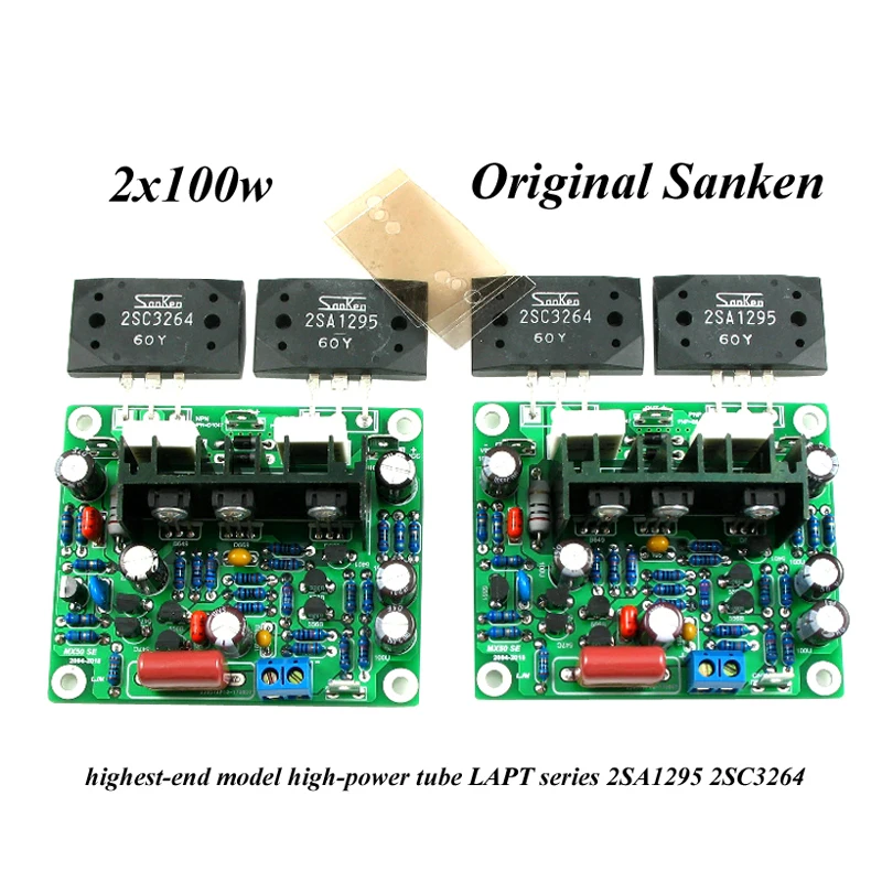 DLHiFi 2pcs Original LJM MX50 SE 2x100W SANKEN KEC HiFi Audio Power Amplifier 2.0 Channels Amplificador Diy Kit Finished Module |
