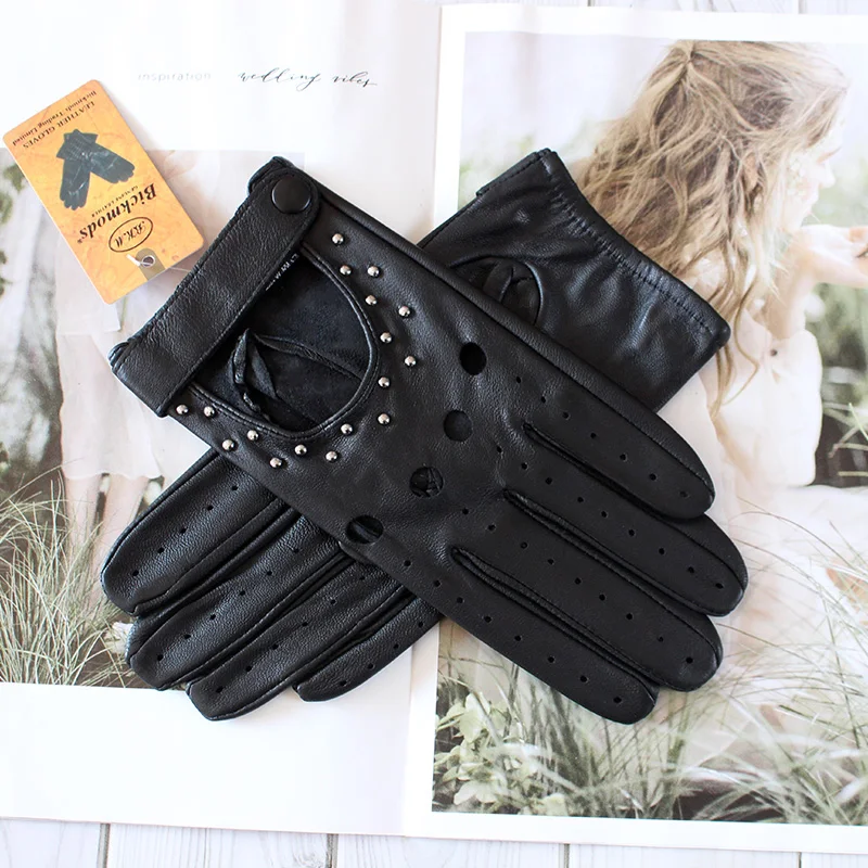 Black Deerskin Gloves Unlined