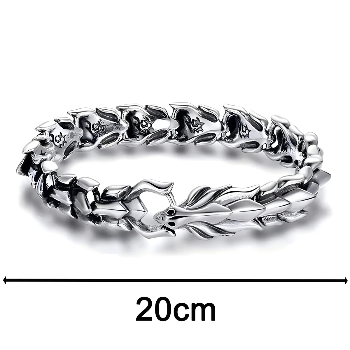 Men's Viking Dragon Bangle Bracelet 20CM 3 Color