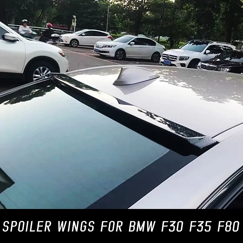 

For 2013-2019 BMW 3 Series F30 F35 F80 320i 325i 330i Rear Window Roof Spoiler Wings Black Carbon Tuning Car tyling Accessories