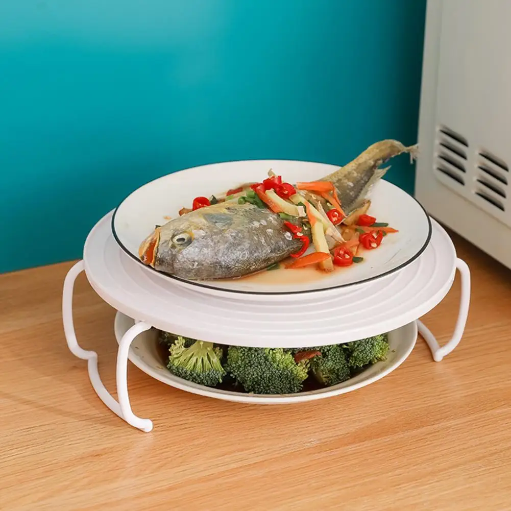 Steam Holder Microwave Tray Multi-layer Stacked Anti-deformed Easy to Clean Cooking PP Foldable Design Home Supplies 3