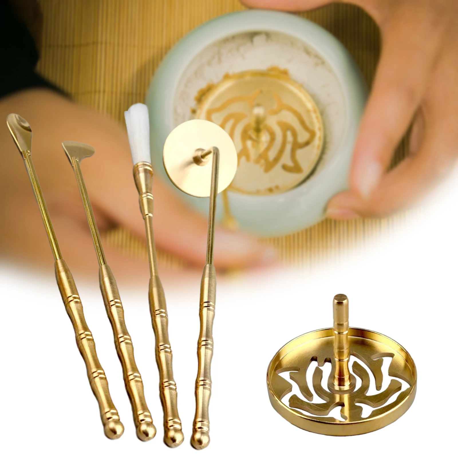Een Chinese bronzen wierookset voor de islamitische markt, 17/18e eeuw