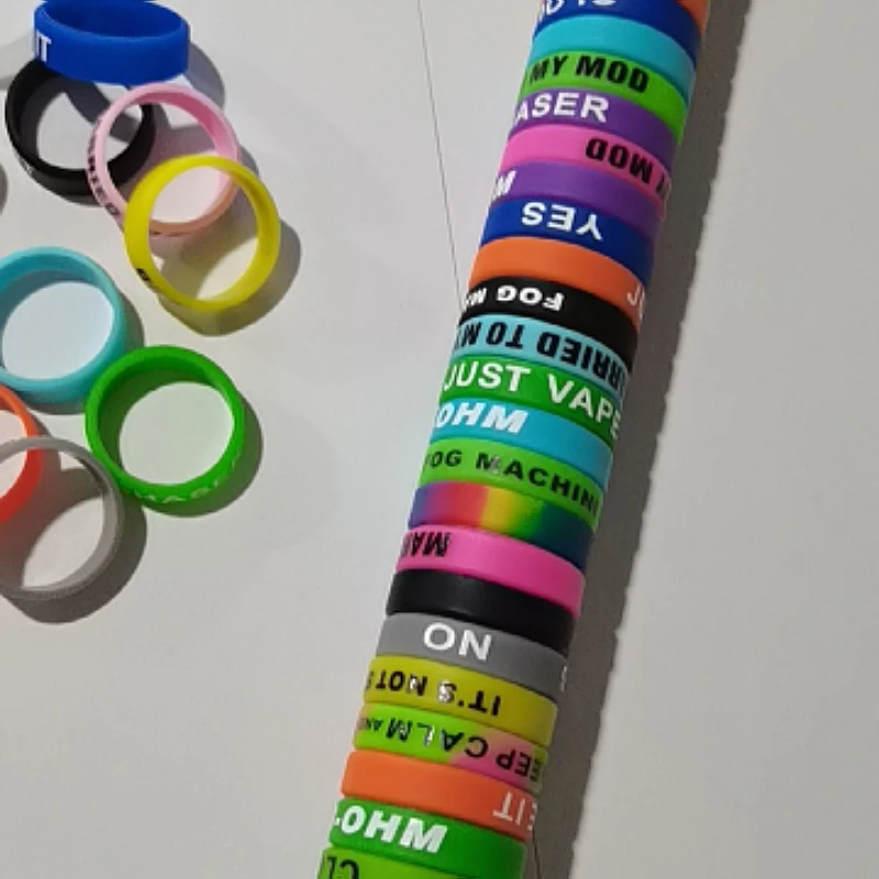 Description Picture 5 of item10Pcs Small Silicone Bands Tennis Racket Grip Band Anti Slip Rubber Rings Protection Sleeve for Rod Squash Racquetball Badminton