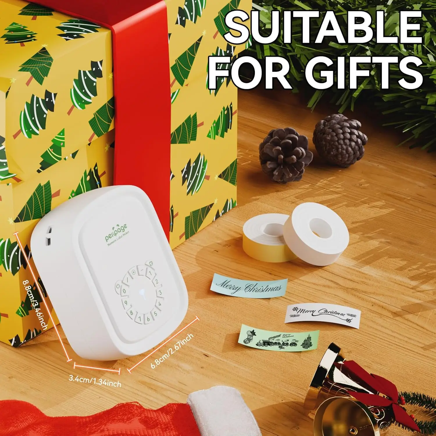 Peripage P10 PRO Label Maker Mini Portable Label Printer Rechargeable 12mm Adhesive Label Ribbon Printer Machine Similar to D110