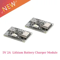 2Pcs/1Pc 5V 2A  Lithium Battery Charger Module Type-C USB Step Up Boost Board Charging Discharging Compat 4.2V Lithium Battery 1