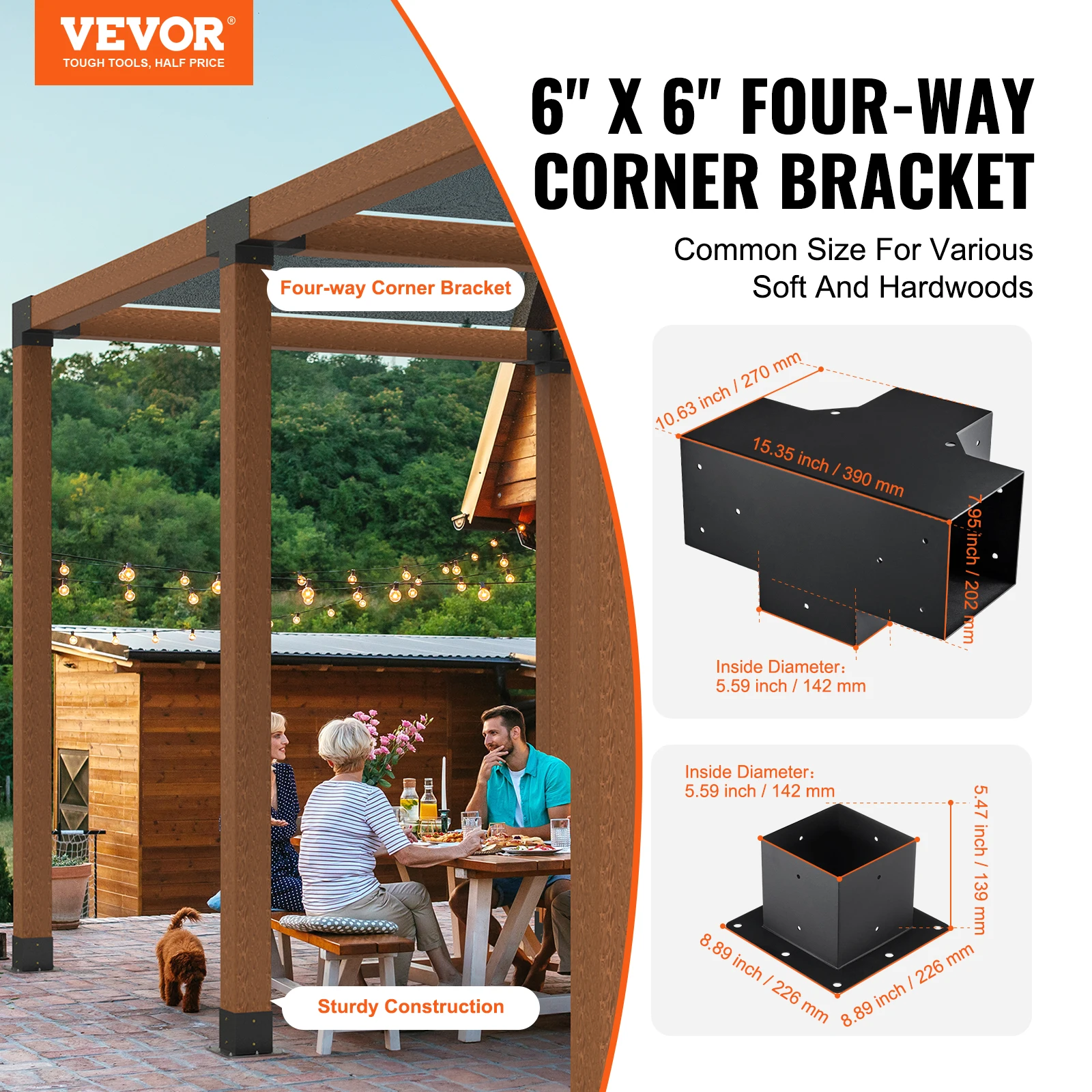 VEVOR Heavy Duty Pergola Bracket Kit