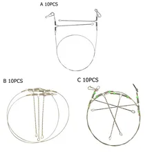 

10x Fishing Line Leader Wire Trace With Snap Swivel Beads Fish Lure Hook Drop Arms Tackle Length 50cm 60cm 70cm Pesca Iscas