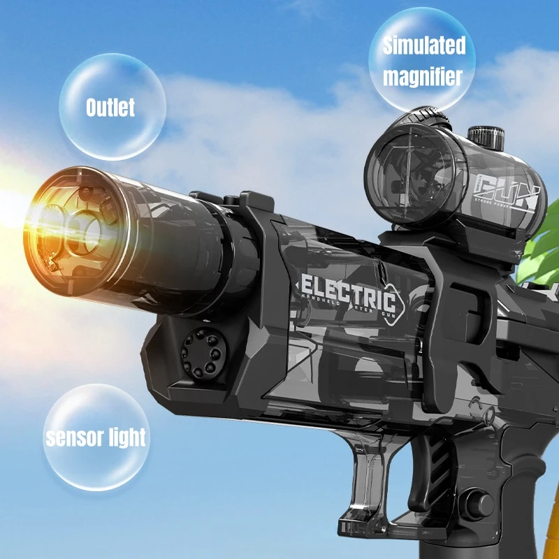 Kids Electric Water Gun Toys Summer Outdoor Beach Pool Garden Fight Games High Pressure Automatic Bursts Watergun Children Gifts 3