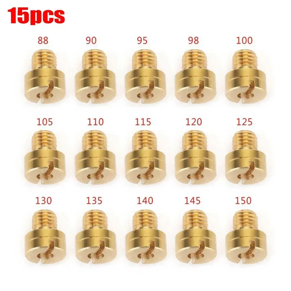 15Pc Main Jet #55-115 M5 For Mikuni Carburetor VM22/VM24/VM26/VM30 Carb For 125cc-250cc Engine Motor Dirt Accessory Parts