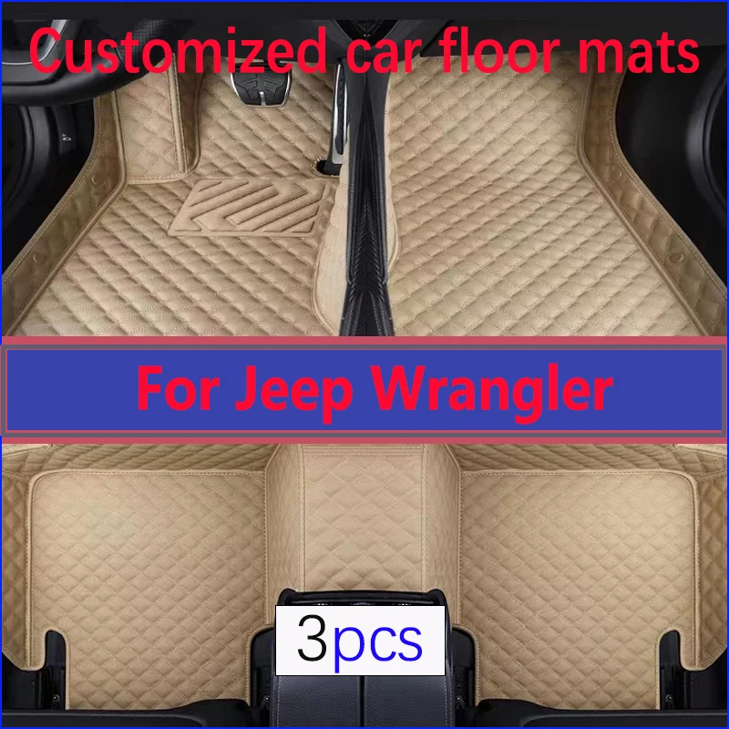 

Car floor mats for Jeep Wrangler（FOUR DOOR）2011 2012 2013 2014 2015 2016 2017 Custom auto foot Pads automobile