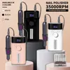 35000RPM Portable Rechargeable Nail Drill Machine With LCD Display Nails Sander For Manicure Acrylic Gel Polish Nail Tools 1