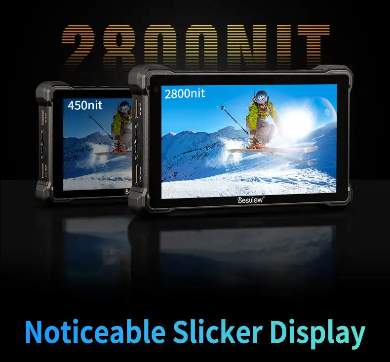 Camera Field Monitor 7 inch 2800nits UHB Touch Screen Full SDI/HD IPS 178&deg; View Angle 4K 3G-SDI Monitor Desview R7SIII/R7III