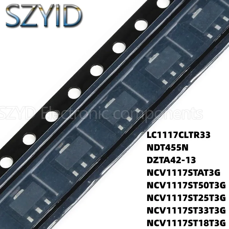 100PCS-SOT223-LC1117CLTR33-NDT455N-DZTA42-13-NCV1117STAT3G ...