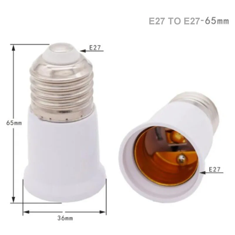 65mm 95mm 120mm Bulb Adapter E27 to E27 Extender LED Lamp Light Base Socket Extension Converter Connector CFL