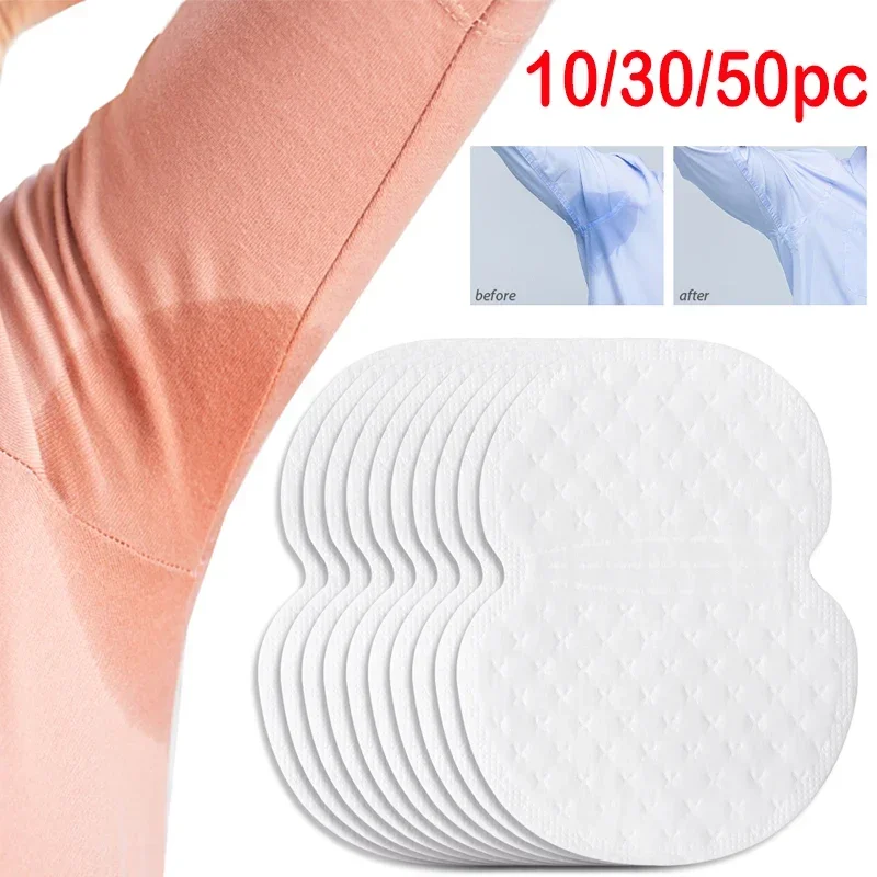 50pcs/set Underarm Pads Dress Clothing Perspiration Deodorant Pads Armpit Care Sweat Absorbent Pads Deodorant for Women Men