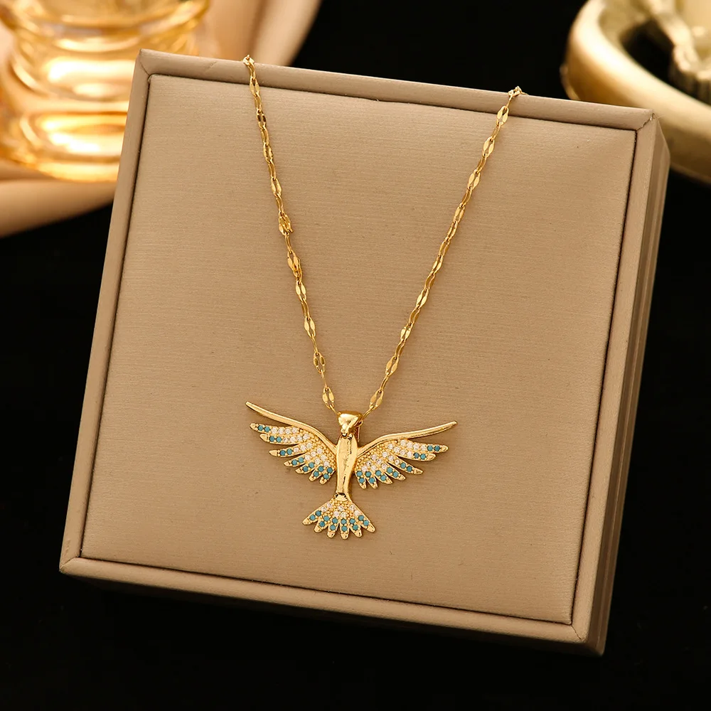Trendy Phoenix Necklace Detail View