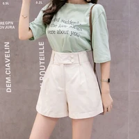 Women's Shorts Yellow Loose Wide High Waist Outdoor To Wear Comfy Streetwear Baggy Female Short Pants Aesthetic Harajuku Fashion - Image 2