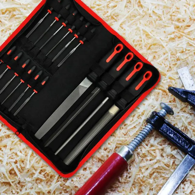 Fémfájlok Tartós Hordozható Csiszoló Szerszám Kézi Fájlkészletkészlet, Beleértve A Lapos Kerek Háromszög Félkerekes Fájlt És Tűfájlokat - Image 4