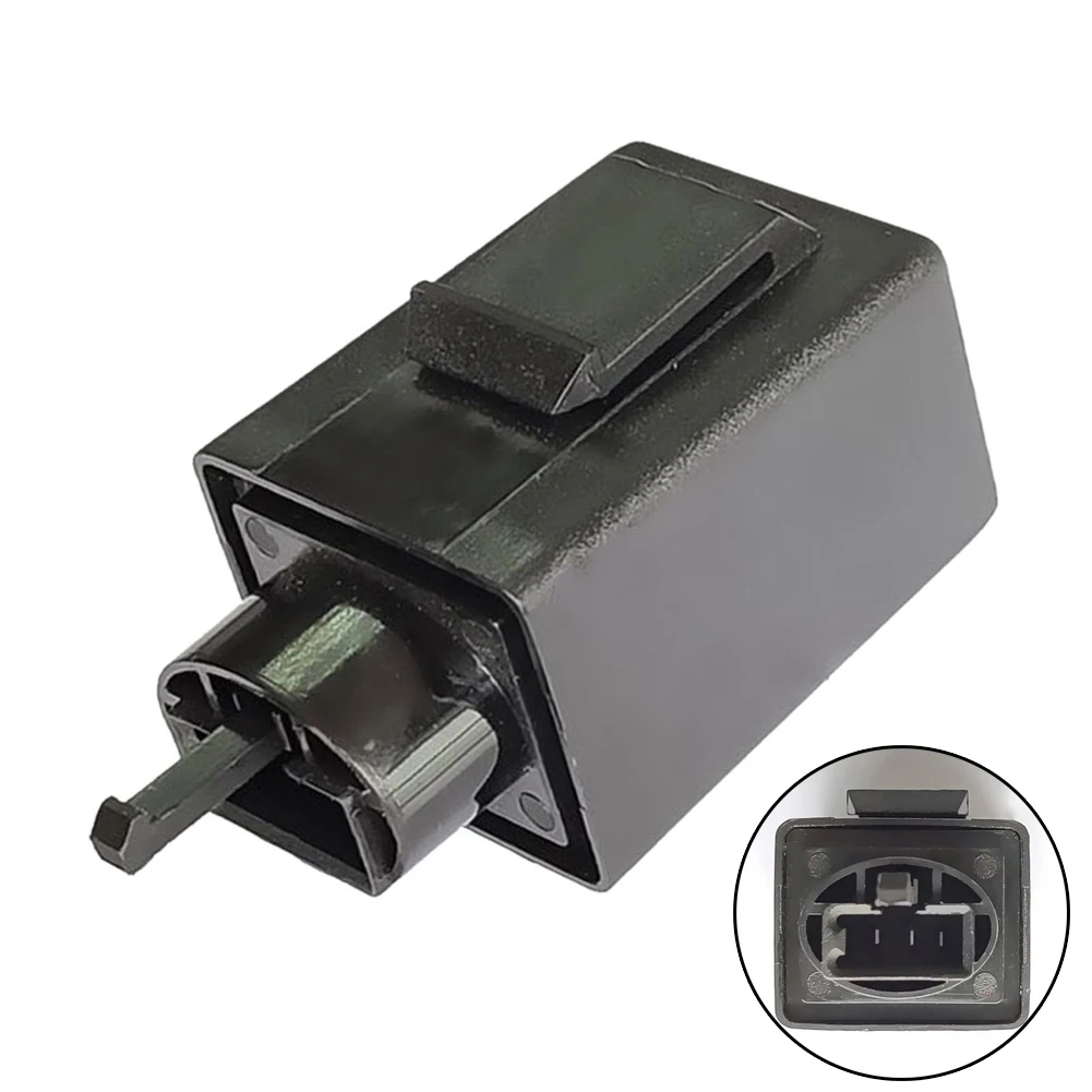 

New Motorcycle Flasher Relay Within 70-90 Times / Minute 12VDC 3 Pin 3x2.9x6.5cm ABS Black Durable High Sensitive