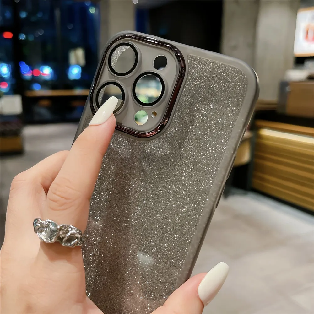 Glitter Electroplate Camera Protection Soft Case with Luxurious Finish