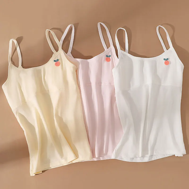 Children's Top for Girls Cotton Tank Top for Kids Sleeveless Teenager Underwear Girls Bra Baby Singlet Shirts
