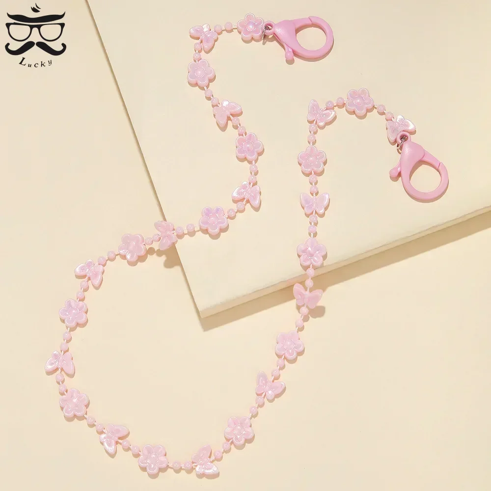 

Acrylic Glasses Chain Fashion Neck Chains Butterfly Beads Multi-purpose Mask Chain for Children Glasses Chain Sunglasses Chains