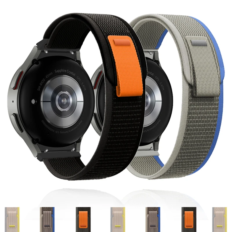 

Ремешок нейлоновый для Samsung Galaxy Watch 6/5/4 40 мм 44 мм, браслет для наручных часов, 43 мм 47 мм 42 мм 46 мм
