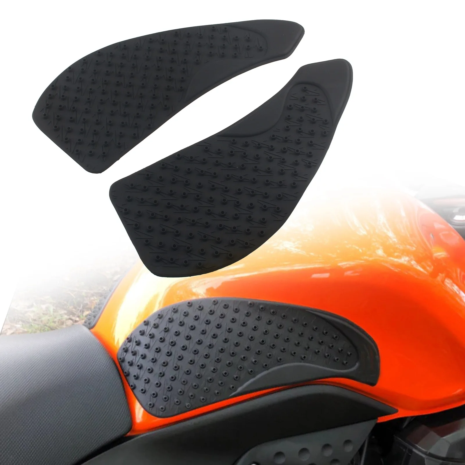 

2Pcs Motorcycle Fuel Tank Traction Side Pad Anti Slip Gas Fuel Knee Grip Stickers Decals For Kawasaki Z1000 Z 1000 2007-2009