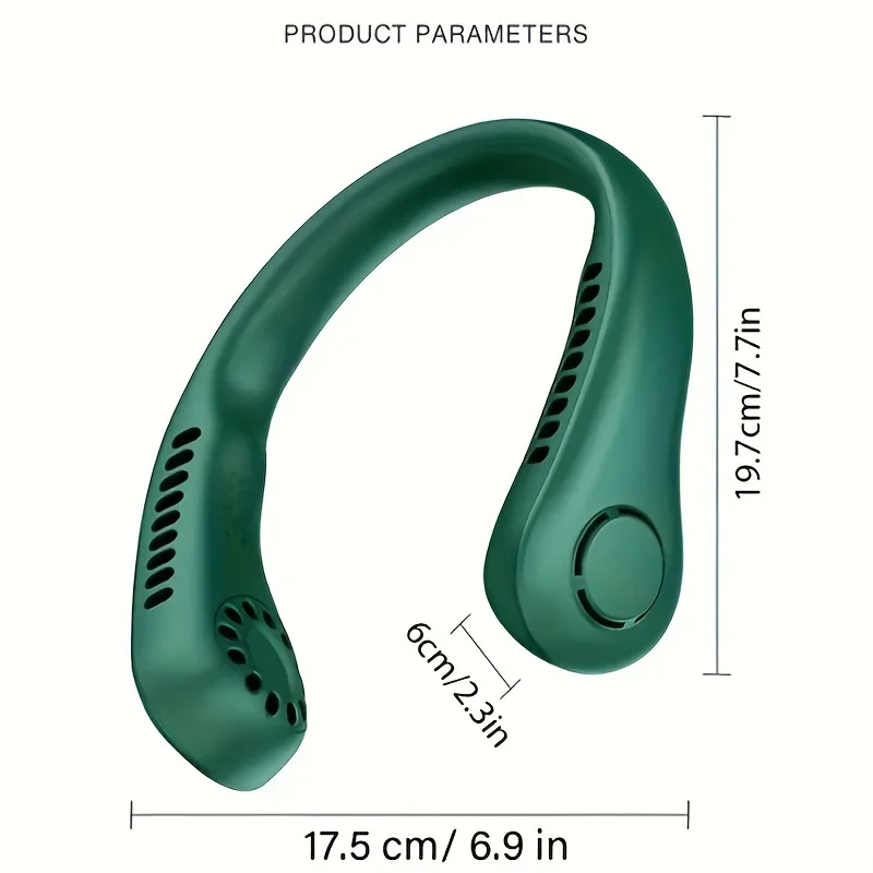Portable Mini Hanging Neck Fan, Electric Ventilation Fan, Hanging Neck Fan, Lazy USB Charging Fan, Silent Outdoor Sports Fan