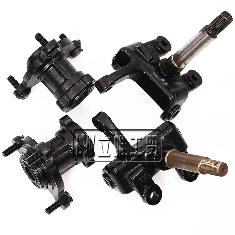1SET 3 Stud Steering Strut Knuckle Spindles with Brake Disc Wheel Hub Fit for 49cc 110cc Electric ATV UTV Golf Buggy Bike Parts