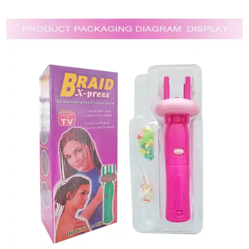 Professioanl Women Portable Electric Automatic DIY Hairstyle Tool Braid Machine Hair Weave Roller Twist Braider Device Kit