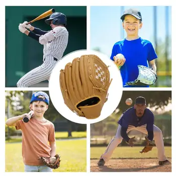 Youth Softball Mitt Sports Baseball Mitten Left Hand Outfielders Baseball Mitts Sturdy Hand Throw Mitten For Training Beginner 4