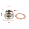 M18 x 1.5 MM to M12 x 1.25 MM Exhaust O2 Oxygen Sensor Spacer Reducer Adapter Connector Accessories 2