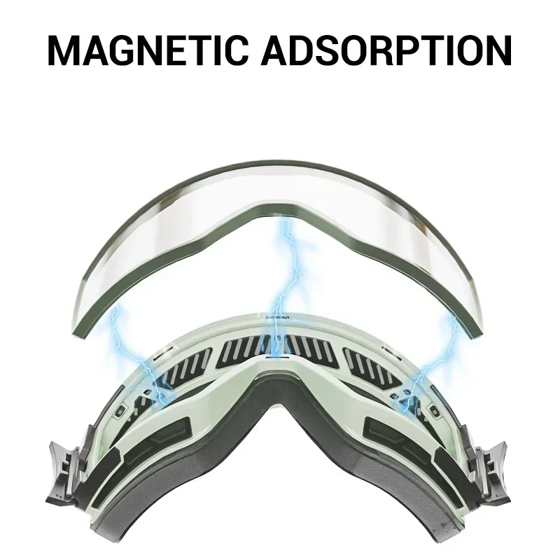 Ski Goggles Set KAPVOE Color Photochromic Double Magnet Adsorpt Layers