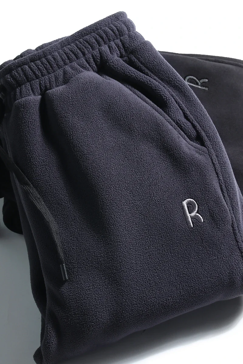 Men's Fleece-Lined Trousers Youth Autumn and Winter Short Wool Thickened Base Outer Wear Pajama Pants Sports Pants