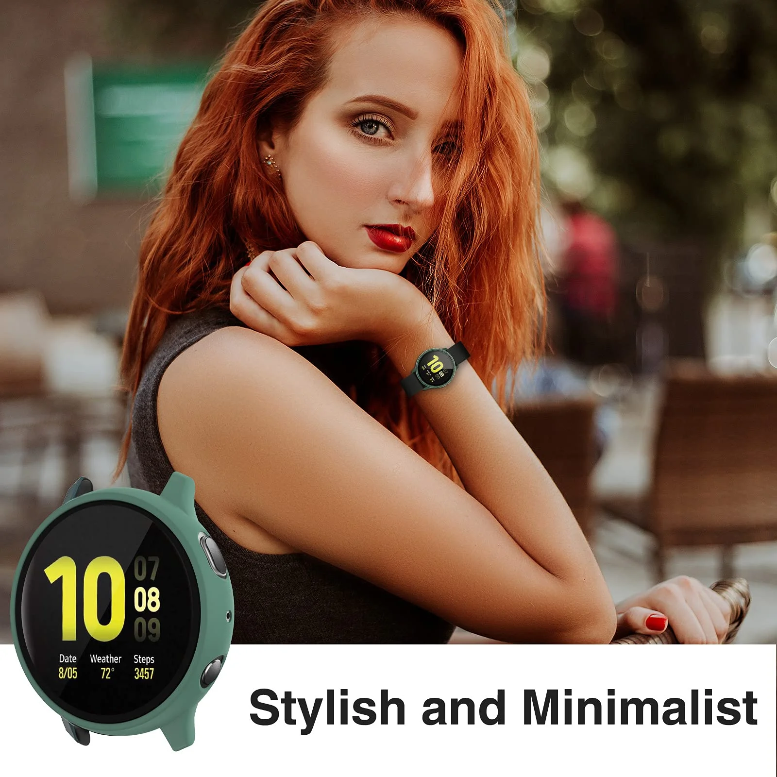 PC Hard Case for Samsung Galaxy Active 2 44mm 40mm Bumper Full Around Glass+ Screen Protector Cover for Galaxy Watch Active 2