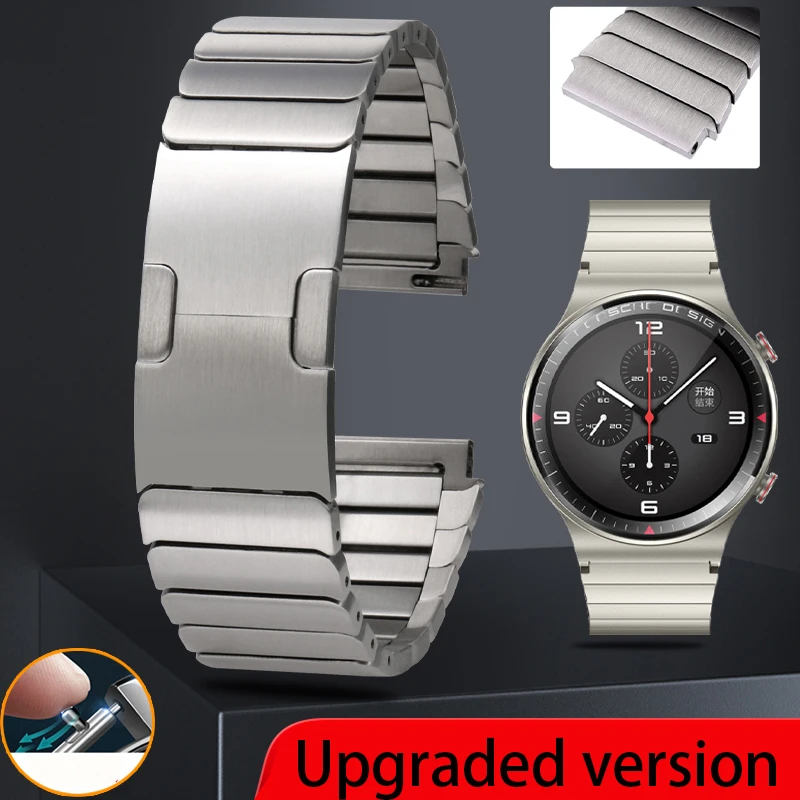 

Original Titanium Grey Strap for Huawei Watch GT2 Pro 22mm Stainless Steel Correa Metal Watch Band for GT2 46mm GT2e Wrist Band