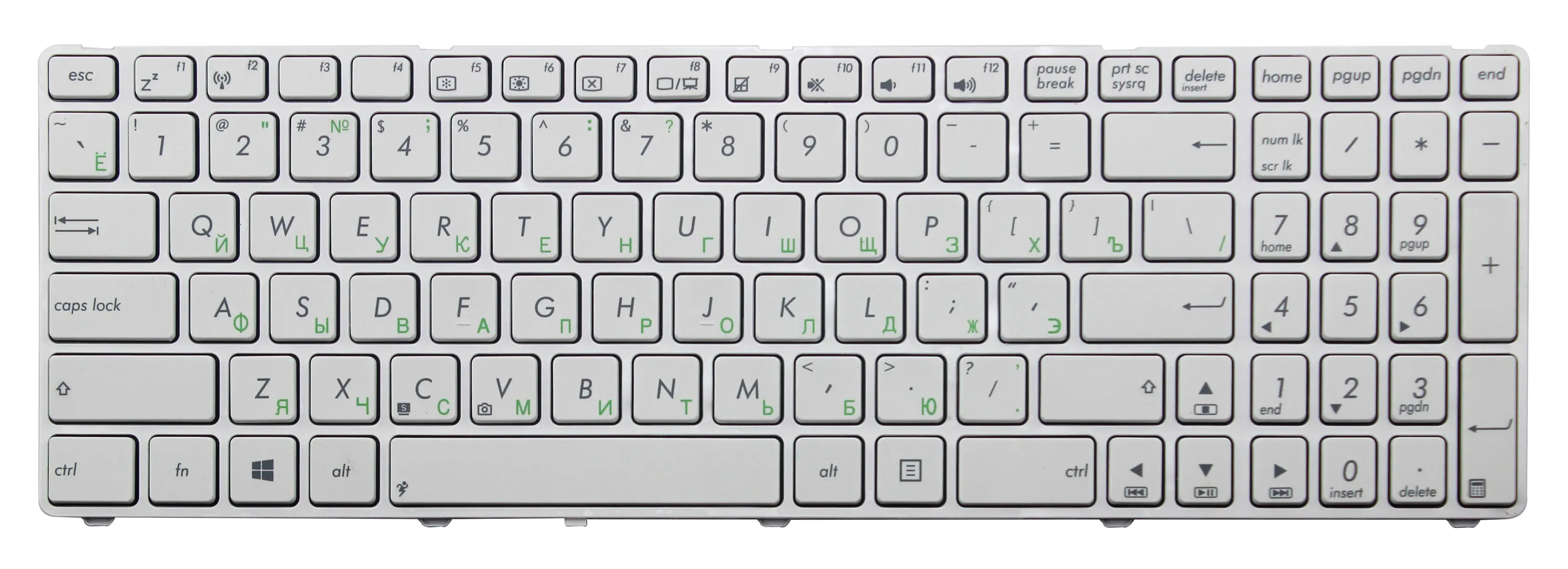 Новая белая русская клавиатура с белой рамкой для ASUS X53 X53Sv X54 X54C X54H X54HR X54HY X54L X54LY X54XI