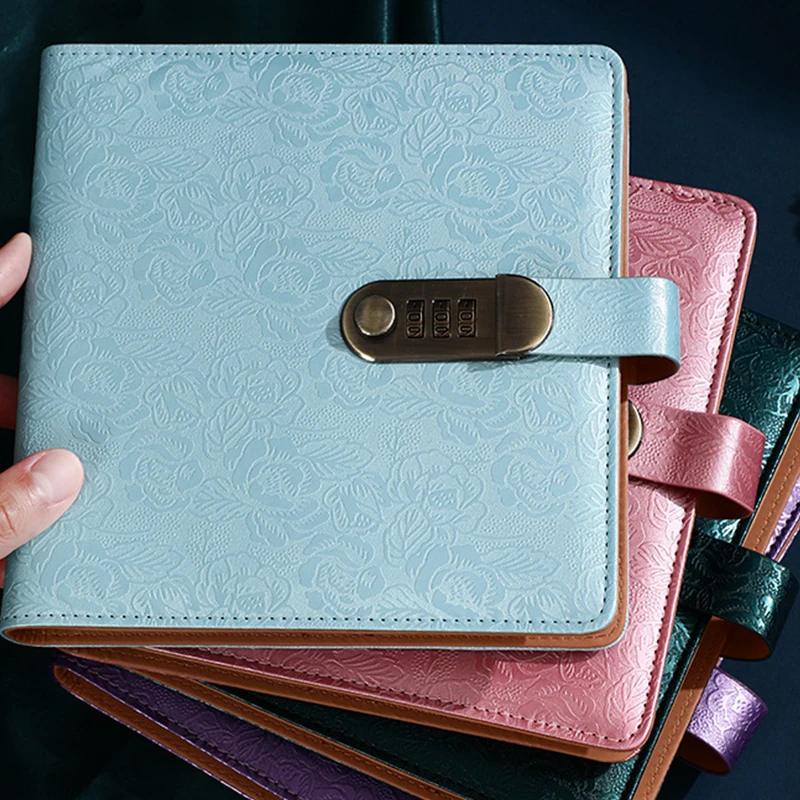 Reusable Money Savings Challenge Binder Flexible Savings Challenges Book Leather Waterproof Cash Budget Password Notebook