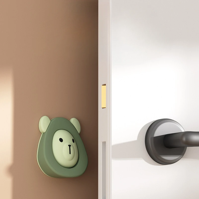 Children's Safety Silicone Cartoon Door Stop Anti Collision Door Child Safety Protection Baby Gate Stopper