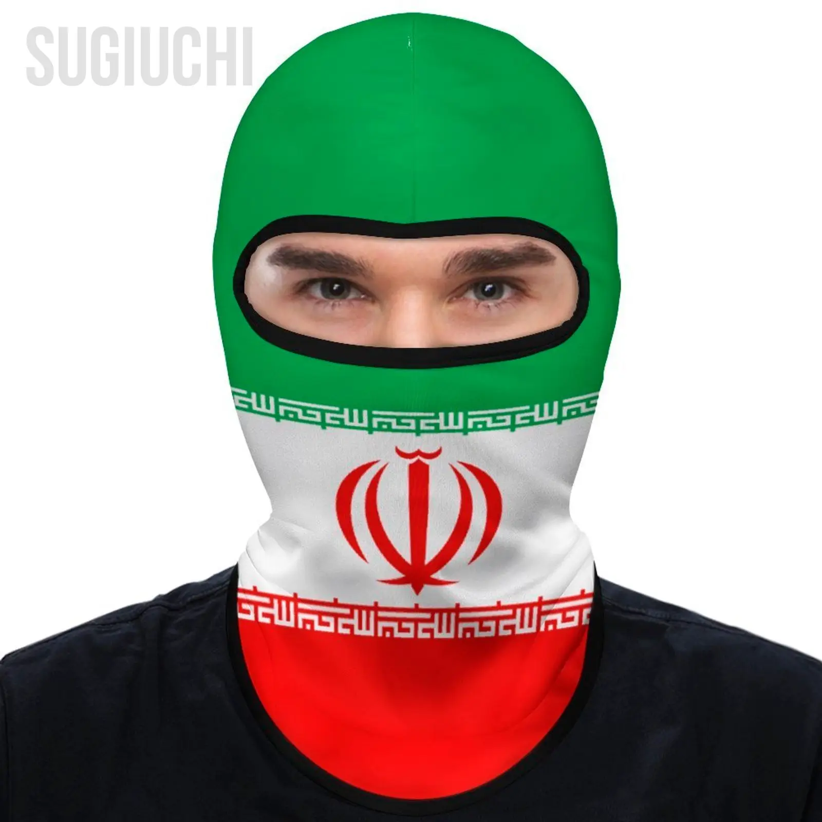 

Iran Flag Outdoor Cool Sunscreen Motorcycle Face Mask Moto Biker Wind Cap Mask Stopper Windproof Bicycle Cycling Headgear