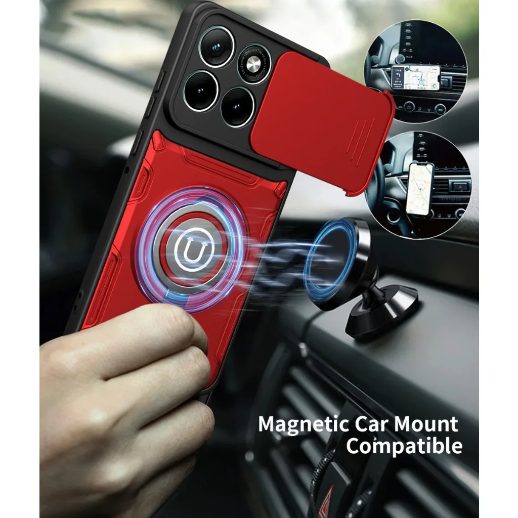 360° Ring Kickstand Phone Case with Slide Camera Cover