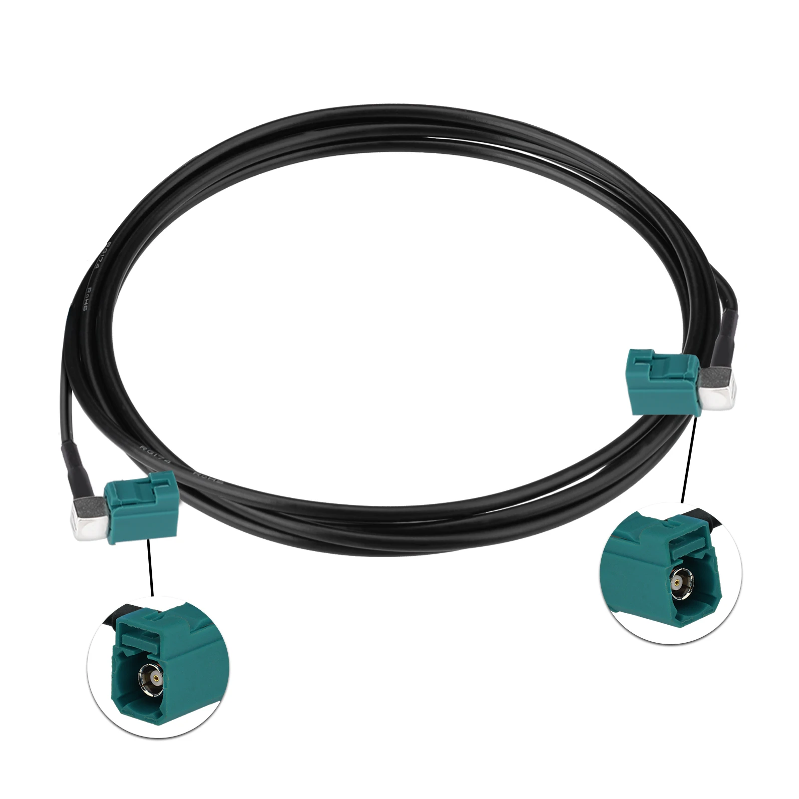 Car Stereo Fakra Z Female Right Angle Cable for HD Radio Head Unit
